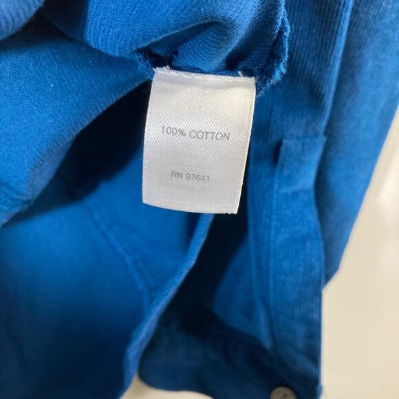 Womens J Jill Corduroy Button Shirt Jacket Shacket Teal Blue S Cotton Pockets - Picture 8 of 8